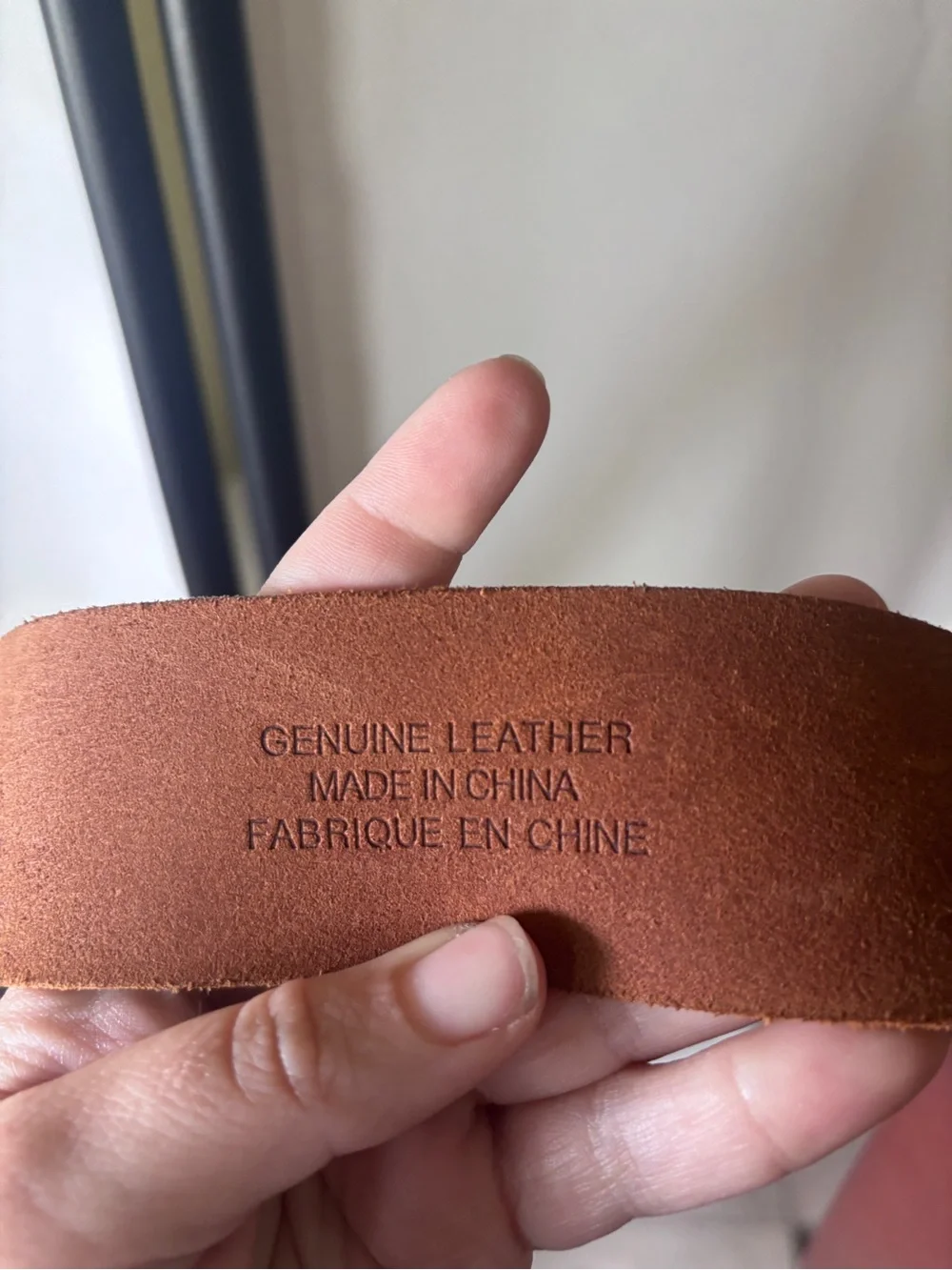 Ralph Lauren Women's Burgundy Brown Leather Belt with Brass Ring Buckle